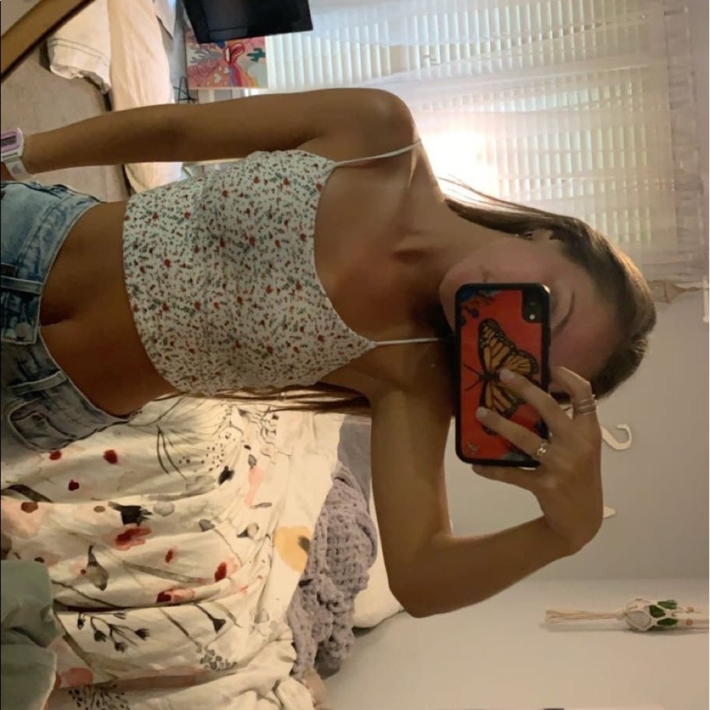 PacSun flower tank top